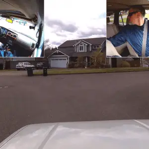 Backing around a corner